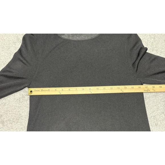 Eileen‎ Fisher Medium Asymmetrical Tunic Top Black Gray Minimalist Capsule EUC - Picture 5 of 9